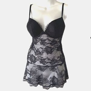 Victoria's Secret black lacy babydoll